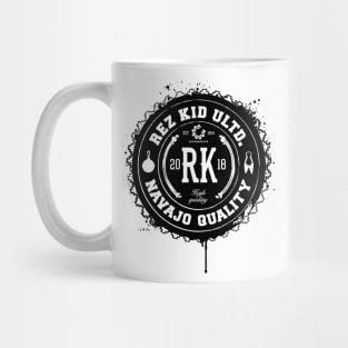 Rez Kid Vintage Label Patch Small Black Mug